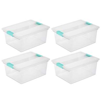 Sterilite Miniature Clip Storage Box W/ Latch Lid, 6 Pack, & Large Clip  Storage Box W/ Latch Lid, 6 Pack For Home, Office, And Workspace  Organization : Target