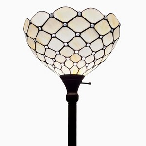 Amora Lighting Tiffany Style Torchiere Floor Lamp 72" High - 1 of 4