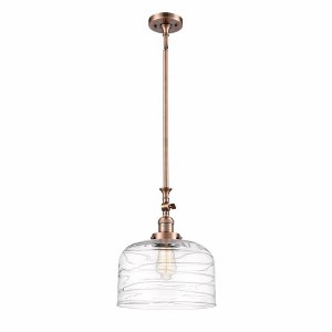 Bell - 1 Light Stem Hung Mini Pendant In Industrial Style-15 Inches Tall and 12 Inches Wide - 1 of 1