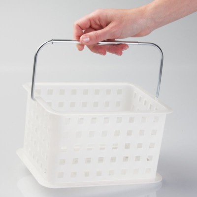 Clear Plastic Freestanding Shower Caddy with Handle