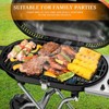 R.W.FLAME Propane Gas Grill, 15,000 BTU BBQ Grill with Top Cover Lid, Folding Legs & 2 Wheels, 406 sq.in. Portable & Foldable Gas Grill for Outdoor - 3 of 4