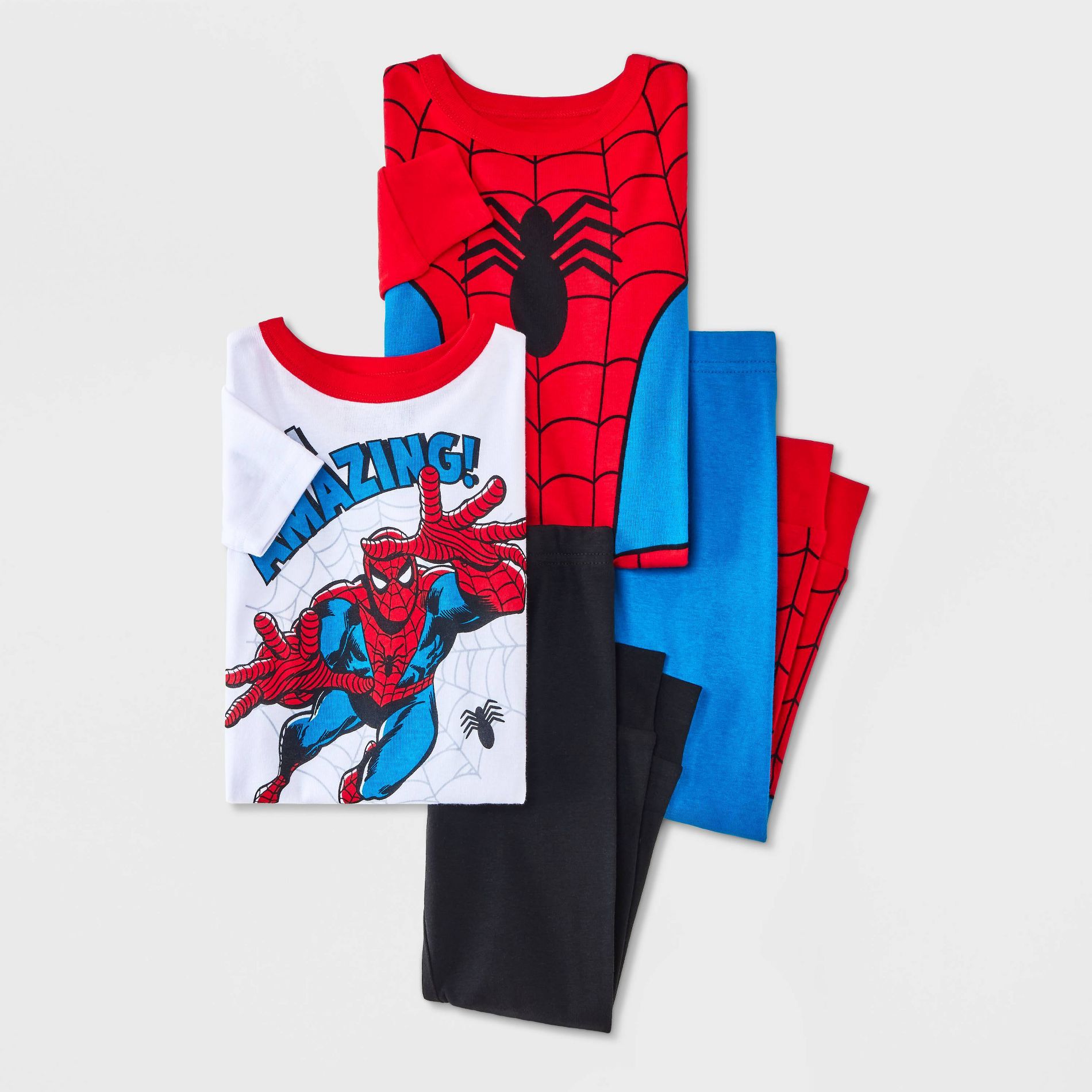 Toddler Boys' Spider-Man Cotton Snug Fit Pajama Set 4pc - Red
