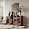 Vynxaria Living Room Furniture Entertainment Storage Dining Room Cabinet, Buffet Sideboard With Solid Wood Doors - 3 of 4
