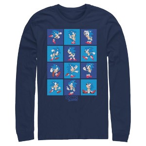 Mens Sonic the Hedgehog Classic Poses Long Sleeve Shirt - 1 of 4