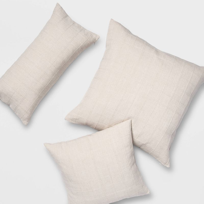 Woven Washed Windowpane Throw Pillow - Threshold™, 6 of 13