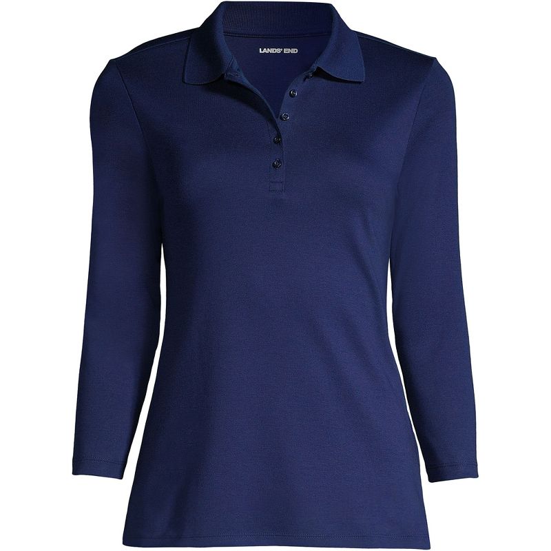 Lands' End Women's Tall Supima Cotton Polo, 2 of 3