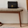 CAVINAS Modern Natural Solid Wood Ottoman Bench With Leather Cushion,Simple Dining Bench for Living Room,Dining Room - 3 of 4
