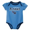 Nfl Tennessee Titans Baby Girls' Onesies 3pk Set - 3-6m : Target