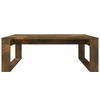 vidaXL Smoked Oak Rectangular Coffee Table - Modern Engineered Wood Accent Table for Living Room/Lounge - 39.4"x39.4"x13.8" - 4 of 4