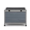 AZL1 Life Concept Pet Crates and Houses Outdoor Pet House for Rabbits Cats Weatherproof Sloped Roof Elevated Floor Design, Gray, 23.62"*18.62"*19.49" - 3 of 4