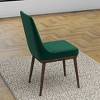 Mid-Century Modern Dining Chair (Set of 2) with Velvet Upholstery and Solid Wood Structure for Living Room Bedroom Outdoor Lounge - 2 of 4