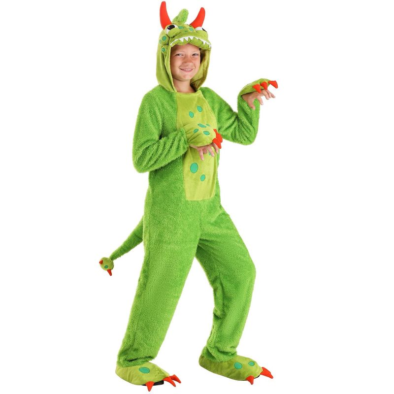 HalloweenCostumes.com Spotted Green Monster Costume for Boys., 1 of 9