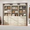 Aheaplus 71'' Tall Storage Bookcase, Bookshelf with 3-Tier Open Shelves and 3 Drawers, Wood Storage Cabinet - 4 of 4
