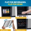 Newair 15" FlipShelf Wine and Beverage Refrigerator, Reversible Shelves Hold 80 Cans or 33 Bottles - 4 of 4