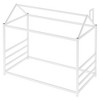 Twin Size Metal Platform Bed With House-shaped Roof, Chimney, Easy Assembly Platform Bed Frame, Twin Bed Frame, For Toddlers Kids Teens Bedroom - 3 of 4