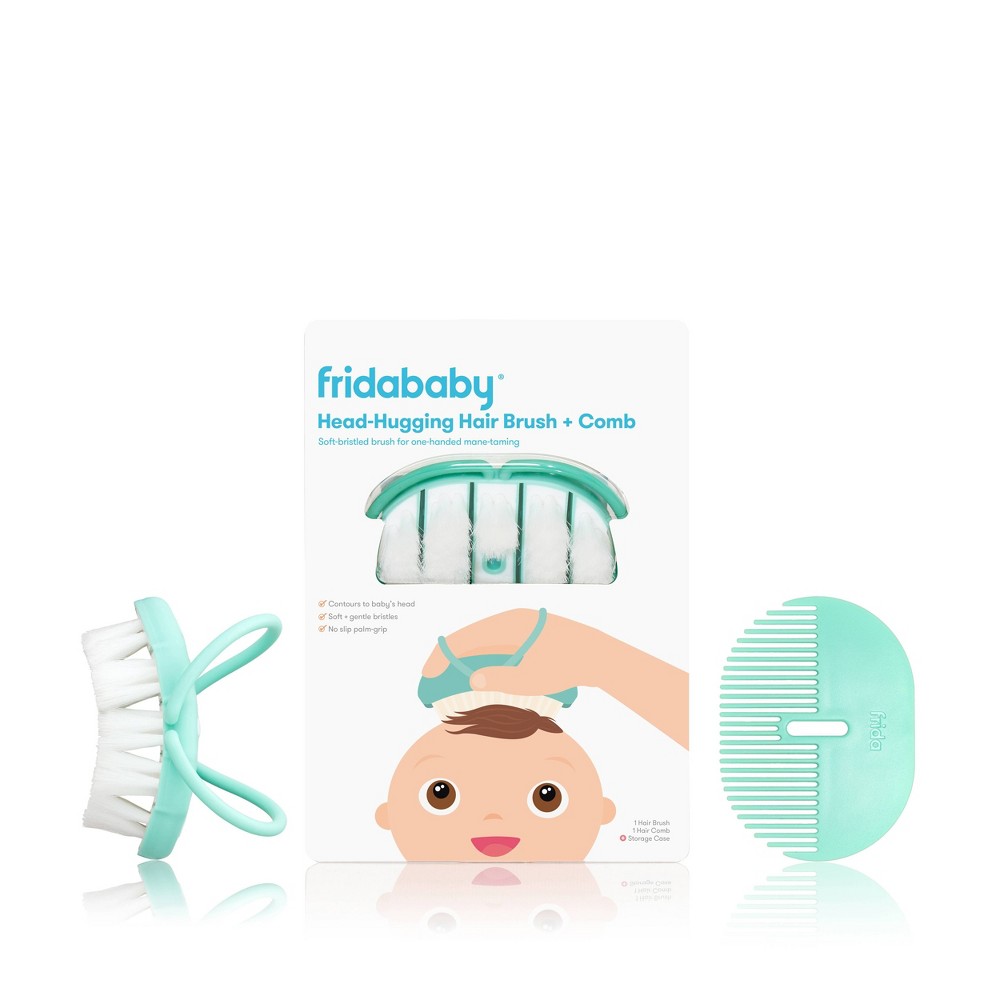 Baby Head-Hugging Hairbrush + Styling Comb Set by Frida Baby