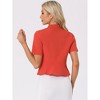 INSPIRE CHIC Women's Casual Open Front 3/4 Sleeve Collarless Business Blazer Cardigan - 3 of 4