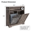 Double Tilt Out Garbage Can Cabinet, Dog Proof Trash Bin Cabinet - 2 of 4