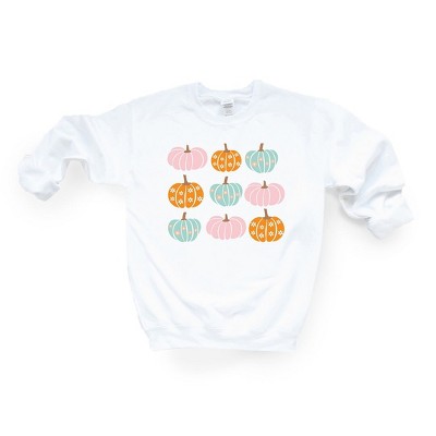 Simply Sage Market Women's Graphic Sweatshirt Floral Pumpkins Chart