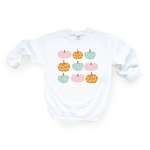 Simply Sage Market Women's Graphic Sweatshirt Floral Pumpkins Chart - 1 of 2