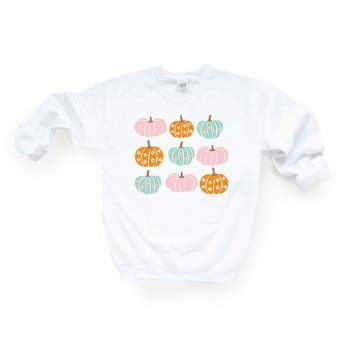 Simply Sage Market Women's Graphic Sweatshirt Floral Pumpkins Chart
