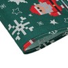 Unique Bargains Christmas Place Mats Mosaic Santa Linen Red Green White 13"x17.7" 2 Pcs - 4 of 4