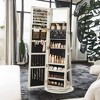360 Swivel Jewelry Cabinet, Mirror Jewelry Cabinet, Over-the-Door Organizer with Jewelry Storage Interior Mirror, Jewelry Armoire, Gift Idea - 4 of 4