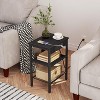 End Table with Charging Station and USB Port, 3-Tier Nightstand with Adjustable Shelf, Small Side Table for Small Space in Living Room, Bedroom - 2 of 4