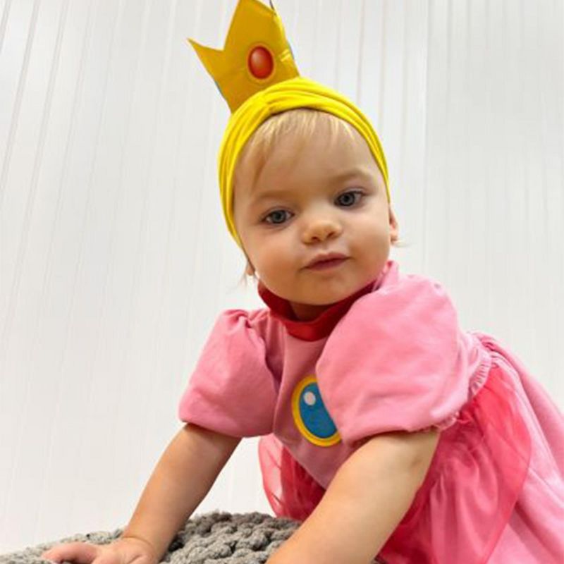 Super Mario Bros. Princess Peach Posh Infant Costume, 3 of 6