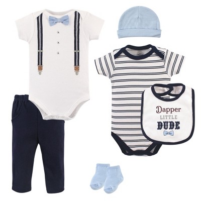 Little Treasure Baby Boy Layette 6-Piece Set, Dapper Bow Tie