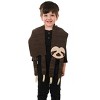 HalloweenCostumes.com   Knit Sleepy Sloth Scarf, Brown/Brown - 3 of 3