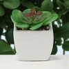 Unique Bargains Artificial Plants Ceramic Pot Plastic 2.01"x2.01"x2.95" 1 Pc - 2 of 4