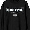 Beetlejuice Beetlejuice Ghost House Sign Adult Black Crew Neck Long Sleeve Sweatshirt-XXL - 2 of 3