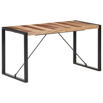 vidaXL Dining Table 55.1"x27.6"x29.5" Solid Wood
