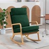 25.2"W Modern Rocking Chair Accent Lounge Armchair Comfy Boucle Upholstered,Green - 3 of 4