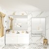 Apmir Rectangular Aluminum Alloy Framed and Tempered Glass Wall Bathroom Vanity Mirror in Matte Black/ Gold/ Silver/ Brown - 3 of 4