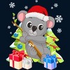 Men's Design By Humans Santa Climbing Koala Bear Christmas T-Shirt By thebeardstudio Tank Top - 2 of 3