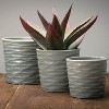 Sullivans Set of 3 Ceramic Planter Vases 6"H, 4.5"H & 5.25"H Blue - 3 of 4
