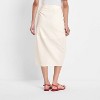 Women's Mid-Rise Linen Midi Wrap Skirt - Future Collective - 2 of 3