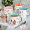 Peanuts Mothers Love 4-Pack Large 21oz Camper Stoneware Mug Set - 2 of 4