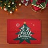 Unique Bargains Christmas Place Mats Linen Red White 13"x17.7" 2 Pcs - 2 of 4
