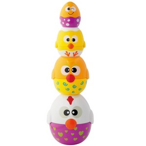 Kidoozie Chicken n' Egg Stackers, 8 Piece Set, Stacks Over 12" Tall, Playful and Colorful for Children 9-24 months - 1 of 4