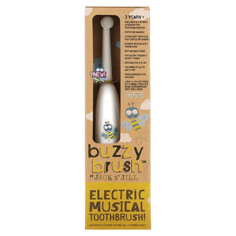 Jack n' Jill Buzzy Brush, Electric Musical Toothbrush, 1 Electric Toothbrush + 1 Sticker Sheet, 1 of 5