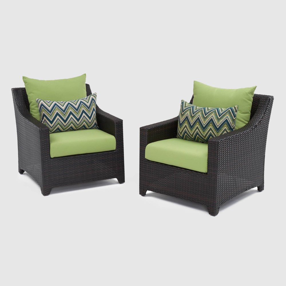 Deco 2pc Club Chairs – Green – RST Brands For Sale