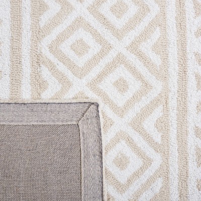 Ivory Beige Hand-Tufted Wool Viscose Rectangular Area Rug