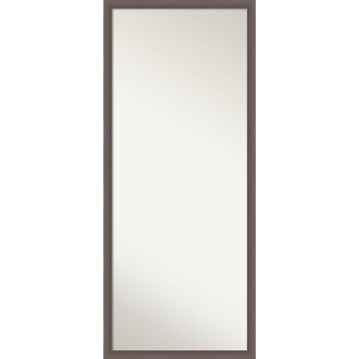 26" x 62" Urban Framed Full Length Floor/Leaner Mirror Pewter - Amanti Art