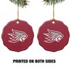 California State University Chico Primary Logo Porcelain Scalloped Holiday Christmas Tree Ornament - 2 of 4