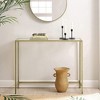 Vtec Trading Gold Metal Tempered Glass Console Table - 2 of 3