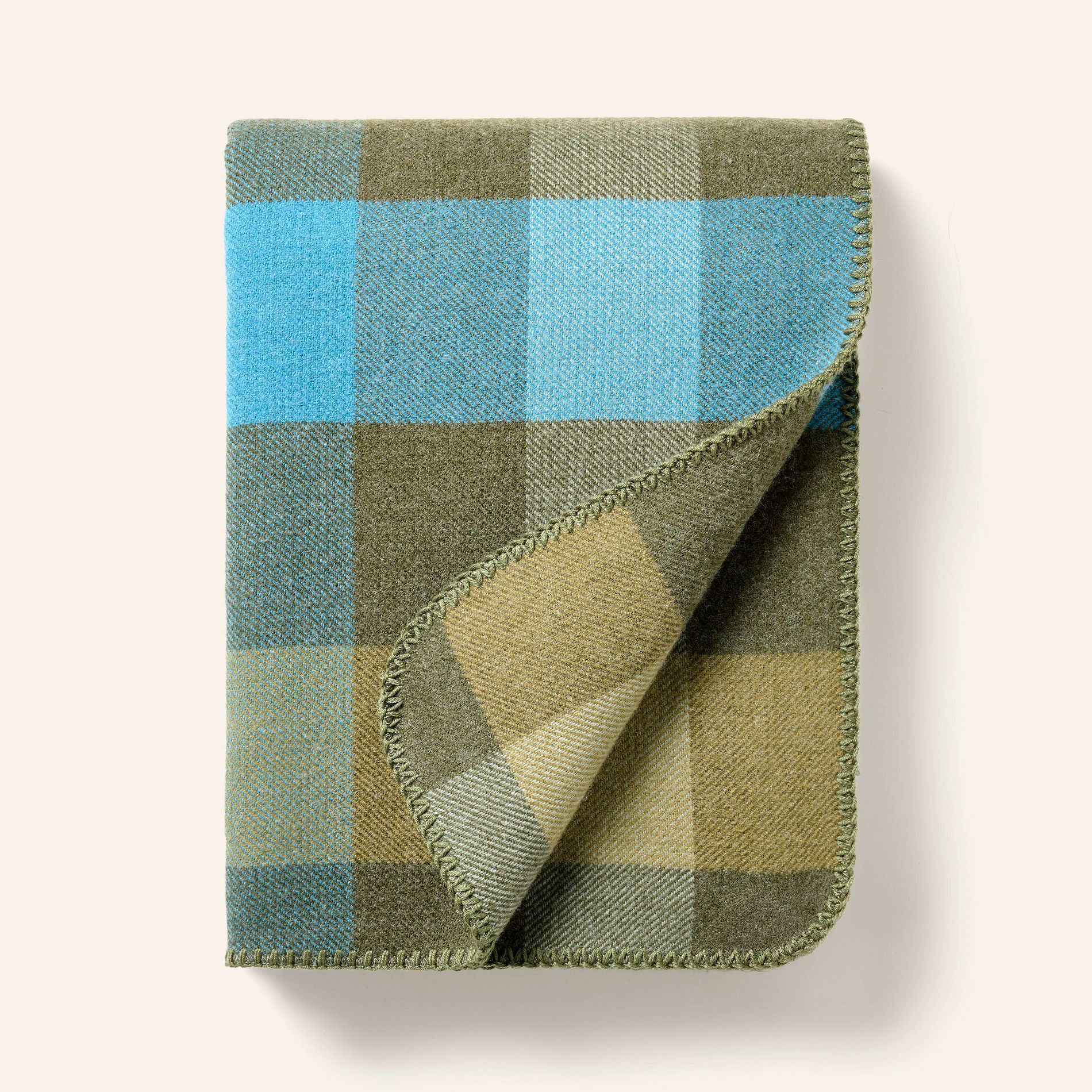 Plaid Throw Blanket Blue/Green - Woolrich x Target
