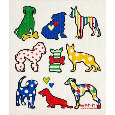 Wet It Dishcloth, Dog Lover Multi-Color; Dlm